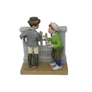 VTG Norman Rockwell The Rivals Figurine 1980 Danbury Mint Porcelain 6" Figurines